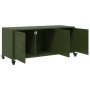 TV stand made of cold-rolled steel in olive green, measuring 100.5x39x43.5 cm. by , TV Furniture - Ref: Foro24-846648, Price:...