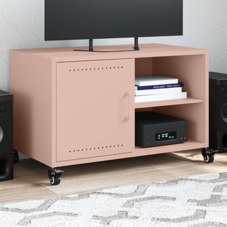 Mueble para TV acero laminado en frío rosa 68x39x43,5 cm de , Muebles TV - Ref: Foro24-846669, Precio: 72,98 €, Descuento: %