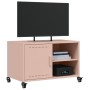 TV-Möbel aus kaltgewalztem Stahl in Rosa, 68x39x43,5 cm. von , TV-Möbel - Ref: Foro24-846669, Preis: 72,98 €, Rabatt: %