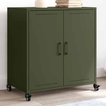 Cold-rolled steel sideboard in olive green 68.5x39x72 cm by , Sideboards - Ref: Foro24-846660, Price: 105,08 €, Discount: %