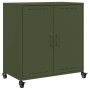 Cold-rolled steel sideboard in olive green 68.5x39x72 cm by , Sideboards - Ref: Foro24-846660, Price: 105,08 €, Discount: %