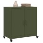 Cold-rolled steel sideboard in olive green 68.5x39x72 cm by , Sideboards - Ref: Foro24-846660, Price: 105,08 €, Discount: %