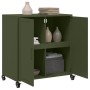 Cold-rolled steel sideboard in olive green 68.5x39x72 cm by , Sideboards - Ref: Foro24-846660, Price: 105,08 €, Discount: %