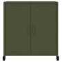 Cold-rolled steel sideboard in olive green 68.5x39x72 cm by , Sideboards - Ref: Foro24-846660, Price: 105,08 €, Discount: %