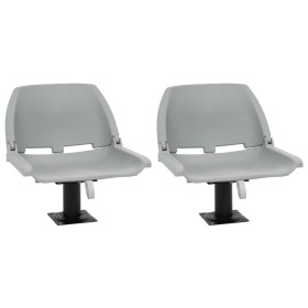 Asientos plegables de barco sin cojín gris 4 uds 48x51x41 cm de , Embarcaciones - Ref: Foro24-3284275, Precio: 148,99 €, Desc...