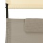 Tumbona doble con toldo textilene color gris taupe y crema de vidaXL, Tumbonas - Ref: Foro24-310549, Precio: 209,31 €, Descue...