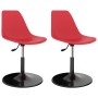 Sillas de comedor giratorias 2 unidades PP rojo de vidaXL, Sillas de comedor - Ref: Foro24-324189, Precio: 91,78 €, Descuento: %