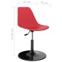 Sillas de comedor giratorias 2 unidades PP rojo de vidaXL, Sillas de comedor - Ref: Foro24-324189, Precio: 91,78 €, Descuento: %