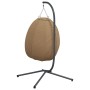 Silla colgante huevo con soporte tela y acero gris taupe de , Balancines de jardín - Ref: Foro24-4007400, Precio: 199,20 €, D...