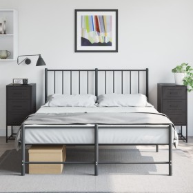 Bedside tables 2 units black steel 36x39x78 cm by , Nightstands - Ref: Foro24-846579, Price: 149,52 €, Discount: %