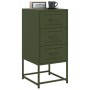 Bedside tables 2 units olive green steel 36x39x78 cm by , Nightstands - Ref: Foro24-846587, Price: 158,07 €, Discount: %