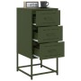 Bedside tables 2 units olive green steel 36x39x78 cm by , Nightstands - Ref: Foro24-846587, Price: 158,07 €, Discount: %