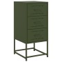 Bedside tables 2 units olive green steel 36x39x78 cm by , Nightstands - Ref: Foro24-846587, Price: 158,07 €, Discount: %