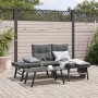 Garden bench cushions 2 pieces steel powder-coated black by , garden benches - Ref: Foro24-4008104, Price: 215,04 €, Discount: %