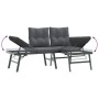 Garden bench cushions 2 pieces steel powder-coated black by , garden benches - Ref: Foro24-4008104, Price: 214,99 €, Discount: %