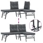 Garden bench cushions 2 pieces steel powder-coated black by , garden benches - Ref: Foro24-4008104, Price: 214,99 €, Discount: %