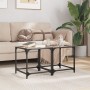 Coffee tables 2 units, transparent glass and steel, 40x40x40 cm by , Coffee table - Ref: Foro24-845959, Price: 52,44 €, Disco...