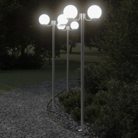 Farolas de exterior 3 unidades acero inoxidable 215 cm de , Iluminación de exterior - Ref: Foro24-4006389, Precio: 255,99 €, ...