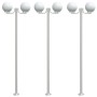 Outdoor lampposts 3 units stainless steel 215 cm by , Outdoor lighting - Ref: Foro24-4006389, Price: 273,28 €, Discount: %