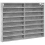 Engineered wood display case in concrete gray, 100x8.5x75 cm by , Shelves and shelves - Ref: Foro24-847936, Price: 53,85 €, D...