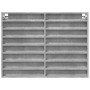 Engineered wood display case in concrete gray, 100x8.5x75 cm by , Shelves and shelves - Ref: Foro24-847936, Price: 53,85 €, D...