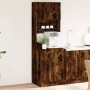 Kitchen cabinet made of smoked oak engineered wood, measuring 60x50x180 cm. by , Kitchen cabinets - Ref: Foro24-3276641, Pric...