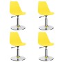 Sillas de comedor giratorias 4 uds cuero sintético amarillo de vidaXL, Sillas de comedor - Ref: Foro24-324208, Precio: 179,77...