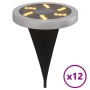 Solar ground lights for garden with ground spike warm white 12 pcs by , Outdoor lighting - Ref: Foro24-4008199, Price: 56,72 ...