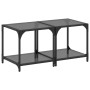 Black glass and steel coffee tables, set of 2, 40x40x40 cm by , Coffee table - Ref: Foro24-845965, Price: 67,82 €, Discount: %