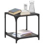 Black glass and steel coffee tables, set of 2, 40x40x40 cm by , Coffee table - Ref: Foro24-845965, Price: 67,82 €, Discount: %