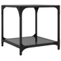 Black glass and steel coffee tables, set of 2, 40x40x40 cm by , Coffee table - Ref: Foro24-845965, Price: 67,82 €, Discount: %