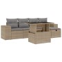 Garden sofa set with 6-piece synthetic rattan beige cushions by , Garden sets - Ref: Foro24-3275289, Price: 466,76 €, Discoun...