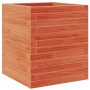 Jardinera de madera maciza pino marrón cera 40x40x46 cm de , Maceteros y jardineras - Ref: Foro24-3282401, Precio: 97,62 €, D...