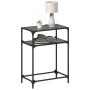 Console table with black glass surface and steel frame 60x35x81 cm by , console tables - Ref: Foro24-846023, Price: 56,68 €, ...