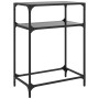 Console table with black glass surface and steel frame 60x35x81 cm by , console tables - Ref: Foro24-846023, Price: 56,68 €, ...