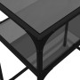 Console table with black glass surface and steel frame 60x35x81 cm by , console tables - Ref: Foro24-846023, Price: 56,68 €, ...