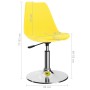 Sillas de comedor giratorias 4 uds cuero sintético amarillo de vidaXL, Sillas de comedor - Ref: Foro24-324208, Precio: 179,77...