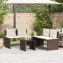 Gartensofagarnitur 4-teilig mit braunen Polstern aus synthetischem Rattan. von , Gartensets - Ref: Foro24-4003879, Preis: 282...