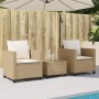 Garden set 3 pieces synthetic rattan chairs and table with beige cushion by , Garden sets - Ref: Foro24-4003900, Price: 233,8...