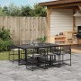 7-piece garden dining set with black synthetic rattan cushions by , Garden sets - Ref: Foro24-3295024, Price: 644,54 €, Disco...