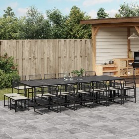 Garden furniture set 17 pieces with black synthetic rattan cushions by , Garden sets - Ref: Foro24-3295032, Price: 1,00 €, Di...