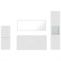 4-piece bathroom furniture set made of glossy white plywood by , Bathroom furniture - Ref: Foro24-3308525, Price: 182,24 €, D...