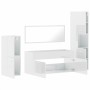 4-piece bathroom furniture set made of glossy white plywood by , Bathroom furniture - Ref: Foro24-3308525, Price: 182,24 €, D...