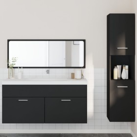 Juego de muebles de baño 3 pzas madera contrachapada negro de , Muebles de baño - Ref: Foro24-3308527, Precio: 127,99 €, Desc...