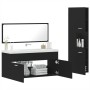 3-piece black plywood bathroom furniture set by , Bathroom furniture - Ref: Foro24-3308527, Price: 127,99 €, Discount: %