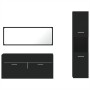 3-piece black plywood bathroom furniture set by , Bathroom furniture - Ref: Foro24-3308527, Price: 127,99 €, Discount: %