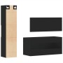 3-piece black plywood bathroom furniture set by , Bathroom furniture - Ref: Foro24-3308527, Price: 127,99 €, Discount: %