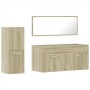 3-piece bathroom furniture set made of Sonoma oak plywood. by , Bathroom furniture - Ref: Foro24-3308533, Price: 101,20 €, Di...