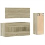 3-piece bathroom furniture set made of Sonoma oak plywood. by , Bathroom furniture - Ref: Foro24-3308533, Price: 101,20 €, Di...