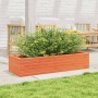 Solid pine wood planter in brown wax 110x40x23 cm by , Pots and planters - Ref: Foro24-847230, Price: 72,04 €, Discount: %